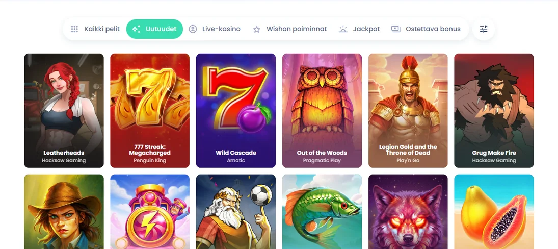 Selaa Wisho Casinon pelejä